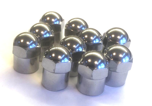 Chrome tyre valve - chrome, caps