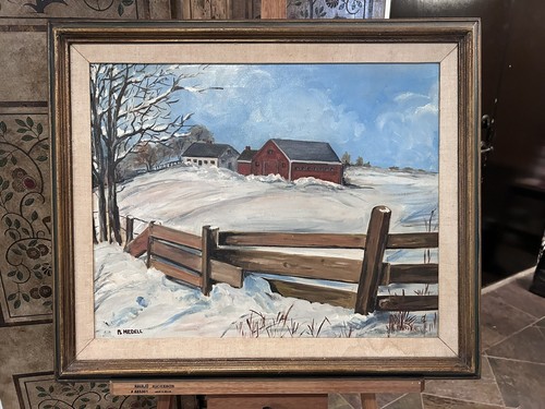 Vintage naive original - naive, folk