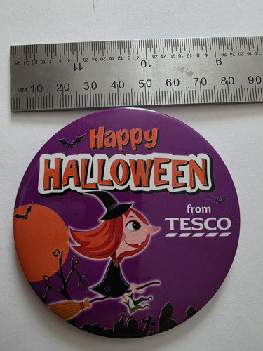 Tesco staff halloween badge - tesco,