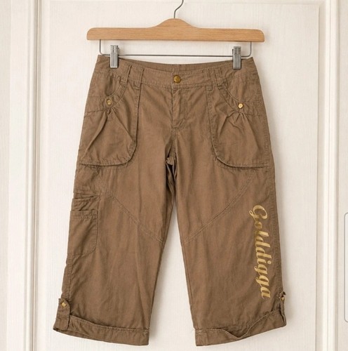 Brown golddigga cargo cropped - brown,
