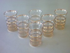 Retro Gold Glass Tumblers -