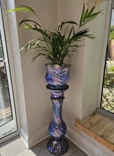 1.55m Tall Italian Iridescent Jardinière & Pedestal – Stunning Statement Piece