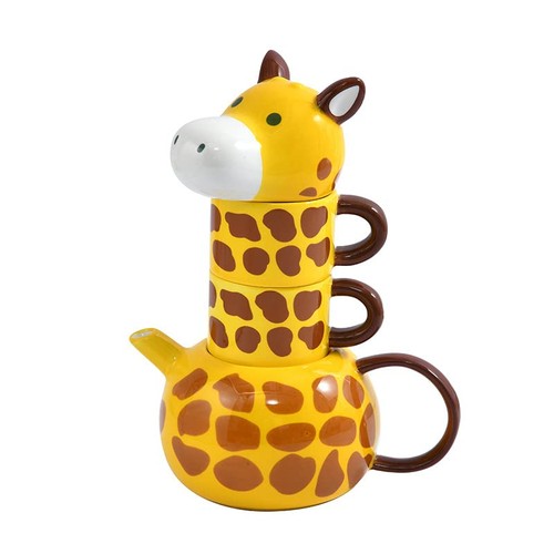 Giraffe ceramic tea - pot, with