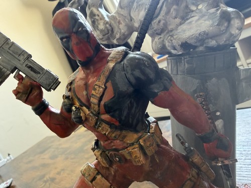 Custom deadpool statue 5in - deadpool, 12.5in