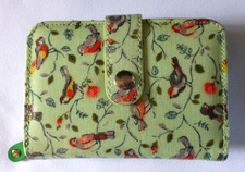 Brand New Pretty Bird Design Mint Green Zipped Purse