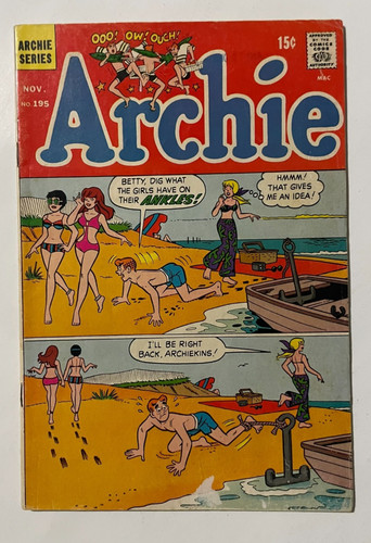 Archie 195 1969 bondage - archie, cover