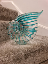 Blown Art Glass Nautilus Shell