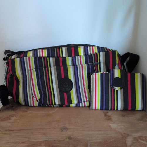 Kipling medium bag striped - kipling,