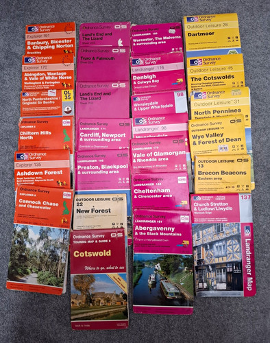Ordnance survey map - ordnance, bundle