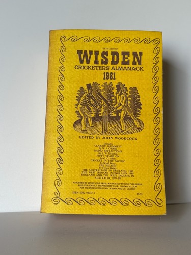 Wisden cricketers almanack - wisden, cricketers'