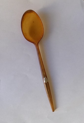 Light horn spoon with - , silver
