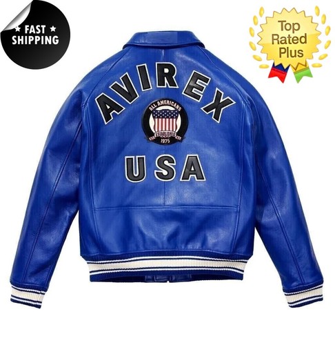 Mens avirex blue real - avirex, bomber