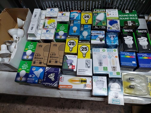 Job lot mixed lightbulbs - job, 50
