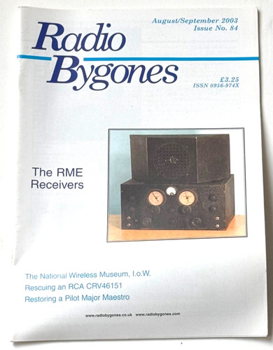 Radio bygones aug sept - 84, aug/sept