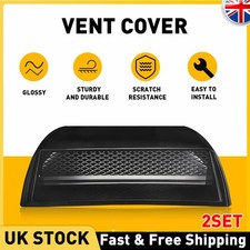 2x Gloss Black Car Engine Air