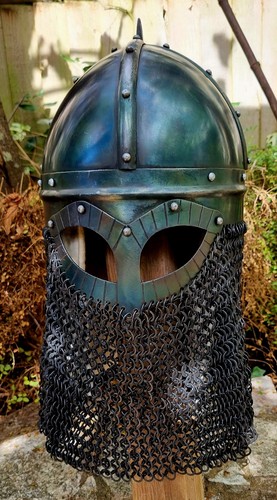 Gjermundbu viking helmet with - viking,