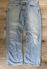 Lacoste Straight Leg Jeans Light Wash Vintage Relaxed Baggy Fit 36 x 30