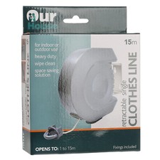 Our House Indoor/Outdoor Retractable Washing Line Heavy Duty Extending 1m - 15m 