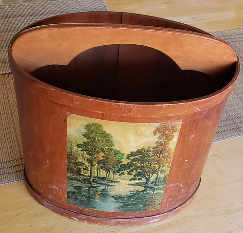 Vintage hand painted wood - painted,