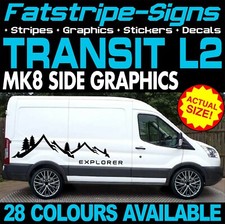 to fit FORD TRANSIT MK8 L2 MWB GRAPHICS STICKERS STRIPES CAMPER VAN MOTORHOME ST