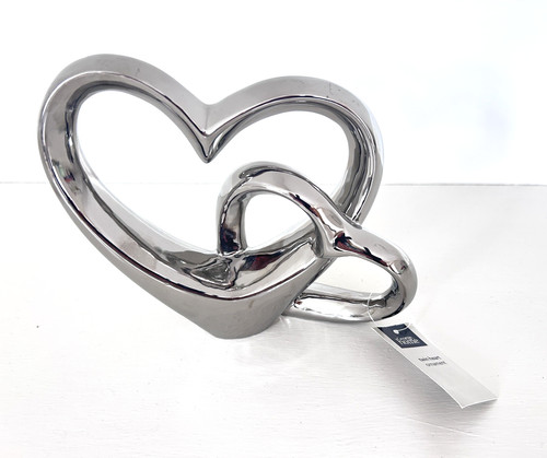 Double love heart sculpture - double,