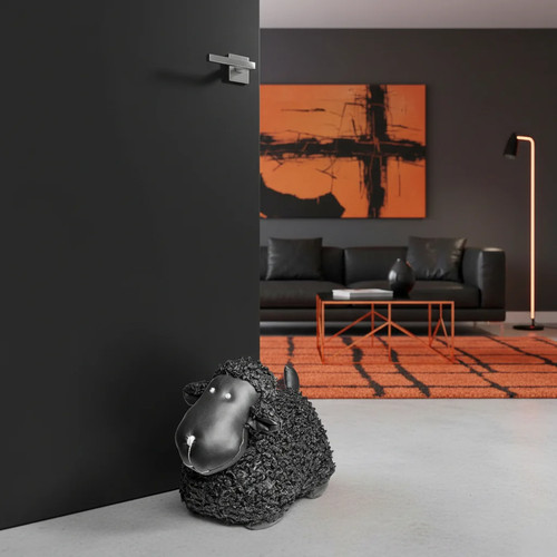 Black sheep door stop - black,