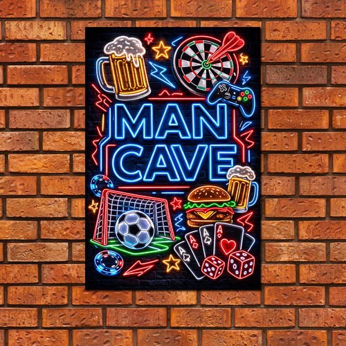 Man cave neon sign - neon, aluminium