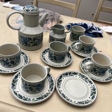 Midwinter " Caprice" Stonehenge Crockery Bundle 1970s Teapot Cup & Saucers 