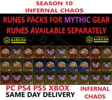 DIABLO 4 SEASON 10 Mythic Uniqes Rune Set &All Runes ✅PC PS4 PS5 XBOX✅ DIABLO IV