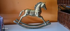 Vintage Brass Rocking Horse Carousel Racehorse 