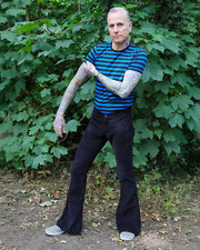 MEN'S CORDUROY BELLBOTTOM FLARED BLACK CORDS RETRO VINTAGE 60'S70'S STYLERUN&FLY