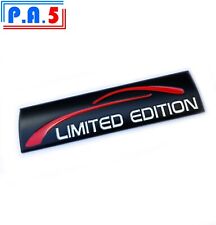 1x Limited Edition 3D  Badge Adhesive Metal Emblem Black & Red Car Van Truck