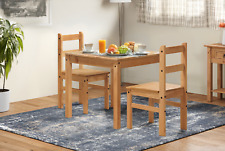 Corona Dining Table and 2 Chairs Rio Square Set Solid Pine by Mercers Furniture