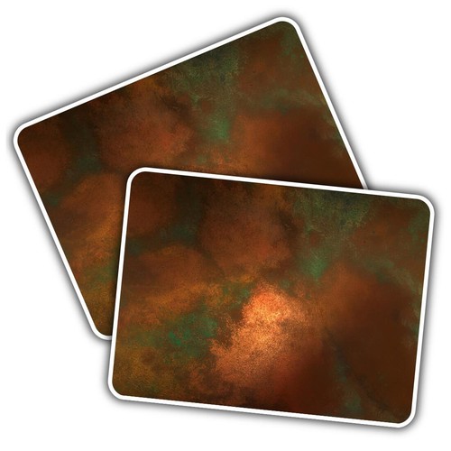 Vinyl sticker copper - 2x, patina