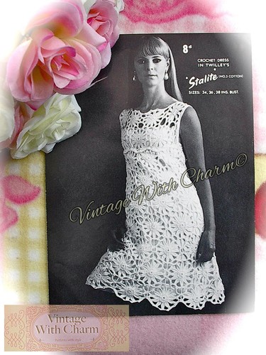 Vintage crochet pattern lady - pattern, lady's