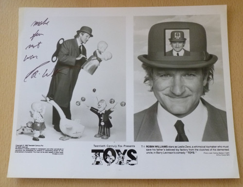 Robin williams signed toys - robin,