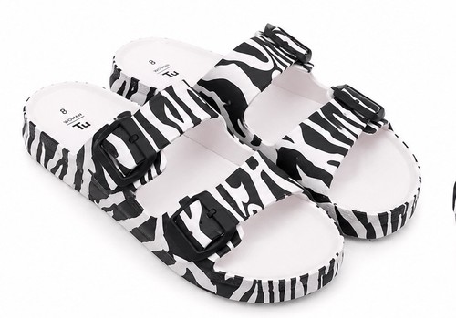 Zebra print double buckle - tu,