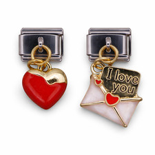 Heart Italian Dangle charm