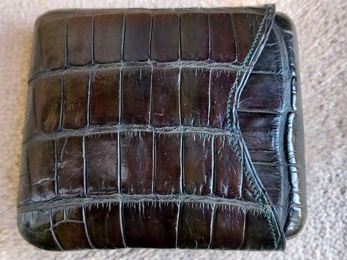 Antique crocodile leather