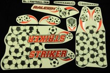 DECAL SET RALEIGH 18" STRIKER FOOTBALL STICKER PACK SUIT MANY KIDS BIKES WTFRST8