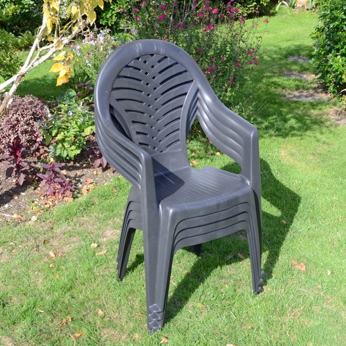 Pineto stacking chairs x 4 - "pineto",