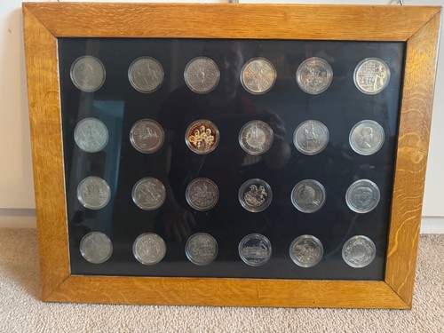 Framed collection five pounds - framed,