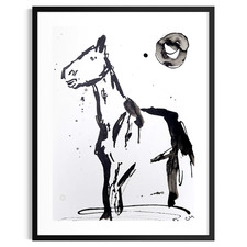 Original minimalist 9x12 horse - minimalist,