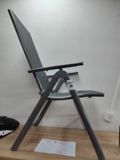 Chicreat 80557 Korfu Aluminium Folding Chair, Grey, 67 x 59 x 113cm