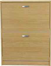 Home Maine Shoe Storage Cabinet Oak