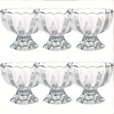 6 x Stemmed Footed Trifle Pudding Glasses Ice Cream Sundae Dessert Bowls