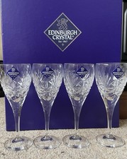 4x Edinburgh Crystal Duet (similar to Tay) small wine/port/sherry glasses