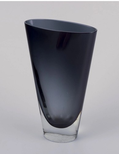 Vintage glass vase - glass, signed