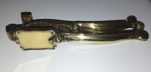 Antique brass table - table, nut