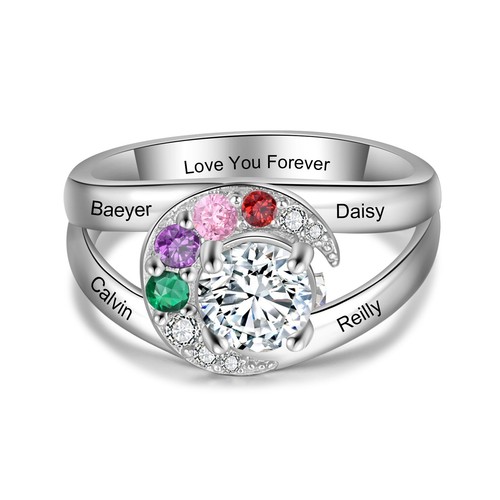 Personalized moon stone - personalized,